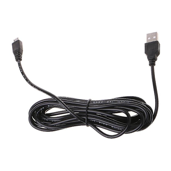3,5 m Bil Auto Kamera DVR Strømkabel Oplader Strømforsyning Stik Adapter Forlængerkabel 90 Grader Rig-WELLNGS micro usb MS