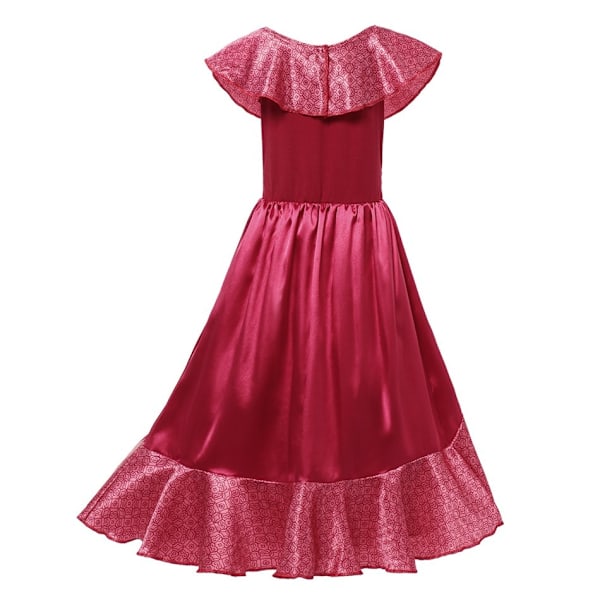 Disney tecknad film Elena of Avalor Cosplay-dräkt flicka födelsedagsfest present prinsessa Elena klänning barn Halloween utklädningsklänning set F-WELLNGS dress set F 11-12T