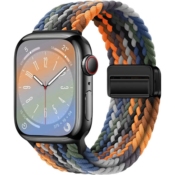 Sport Solo Loop kompatibel med Apple Watch-armband 38 mm 40 mm 41 mm 42 mm 44 mm 45 mm 49 mm för kvinnor och män justerbar serie SE 9 8 7 6 5 4 3 Ultra 2-WELLNGS