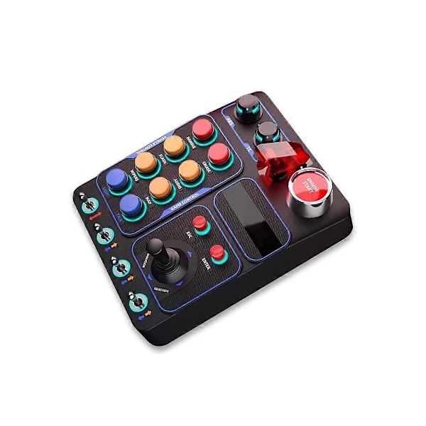 PXN CB1 Sim Racing Knapperboks med RGB-belysning, 30 Programmerbare Knapper til Truck- og Racingspil - WELLNGS