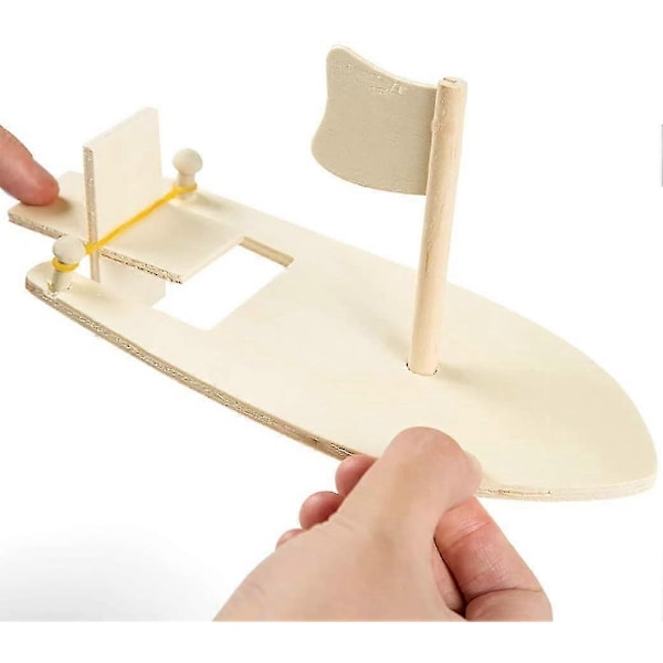6 kpl puinen vene lelu Diy Educational-WELLNGS