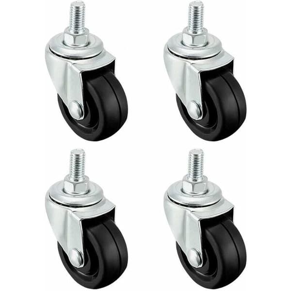 x 40 mm kumipyörät M8-kierteisillä tangoilla