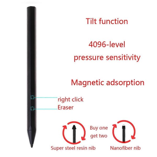 Stylus Pen til Surface Pro 3 4 5 6 7 Trykpunkter Bluetooth-kompatibel - WELLNGS