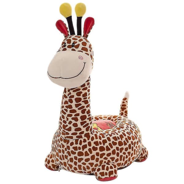 Gosedjurssoffa för barn - WELLNGS riding-giraffe-pink