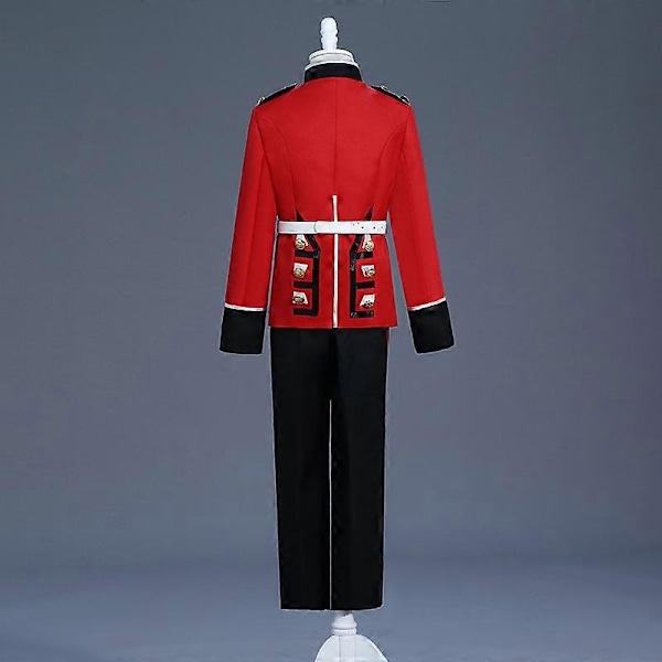 Guttekostyme for dronningens garde - europeisk britisk prins, kongelig gardeuniform, rollespillkostyme, soldat for barn, Halloween-rollespill - WELLNGS 150