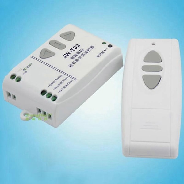 -T02 AC 220V Moottorin Langaton Kaukosäädin Kytkin Ylös Alas Pysäytys Putkimainen Moottorin Ohjain Yhteensopiva Eteenpäin Taaksepäin TX RX Lukittu-WELLNGS