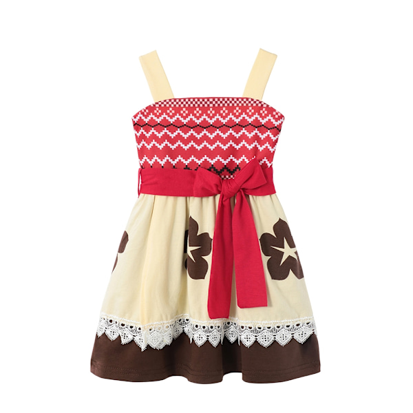 Disney Jentekostyme Moana Kjole Sommer Barn Bursdagsfest Moana Prinsesse Cosplay Kjæledyr Gris Kylling Sett Halloween Forkledning Moana Sett-WELLNGS I Moana Set7 17-8T (140)