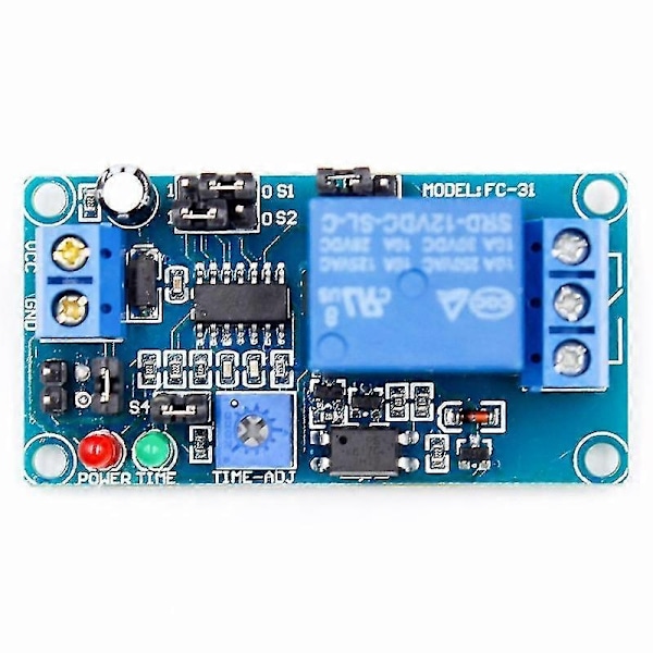 12V DC Fördröjningsrelä Fördröjning På/Fördröjning Av Brytarmodul med Timer - WELLNGS