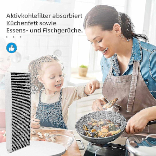 2 kpl aktiivihiilisuodatinta Bora Pure/x Pure/s Pure -liesituulettimeen, Puakf-suodatinlisävarusteet-WELLNGS