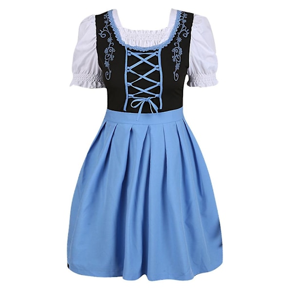 Fashion Anime med en maid-kostym söt cosplay rollspel klänning-WELLNGS Blue L