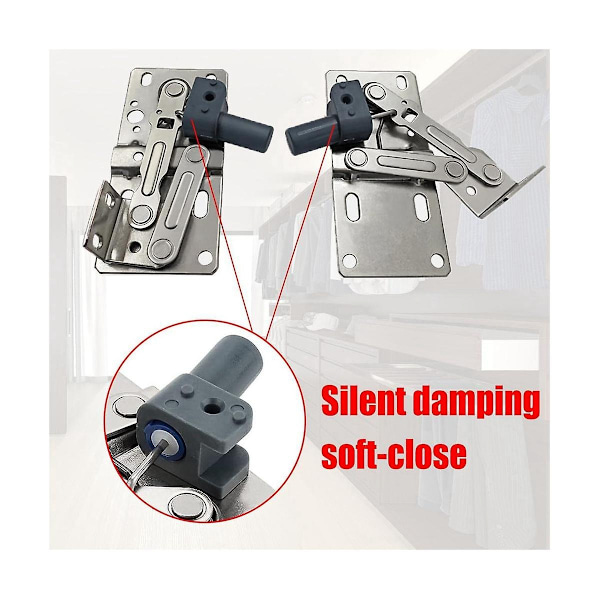 2-pack utdragbara fackfjädrar för diskbänkslådor, fjädrar för utdragbara fack framtill på diskbänken, falsk front Cabin-WELLNGS
