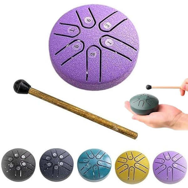 Regndrum för Utomhus, Ståltungedrum Regnskydd, Regndrum Instrument för Utomhus, Ståltungedrum Regnskydd Vattentät - WELLNGS Purple