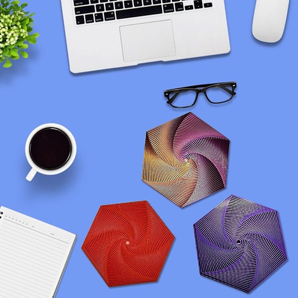 Fraktaler Fidgets Hexagoner Spiraler Sensorisk Leksak Rolig 3D-tryckt Stressavlastande Leksak för Vuxna Barn-WELLNGS Green