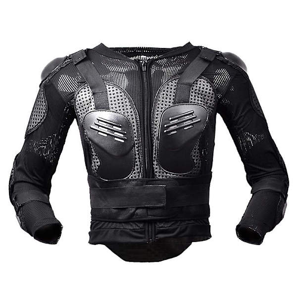 Full Body Armor Protective Jackets Street Motocross Protector med ryggbeskyttelse for menn - WELLNGS Black M