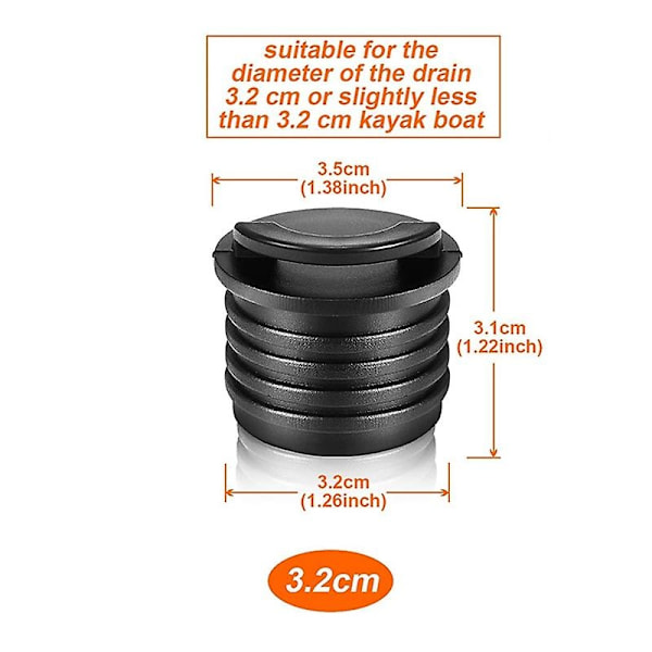8 st 32 cm båt plugg plugg kajak avloppsplugg kajak plugg stoppar för kajak kanot-WELLNGS