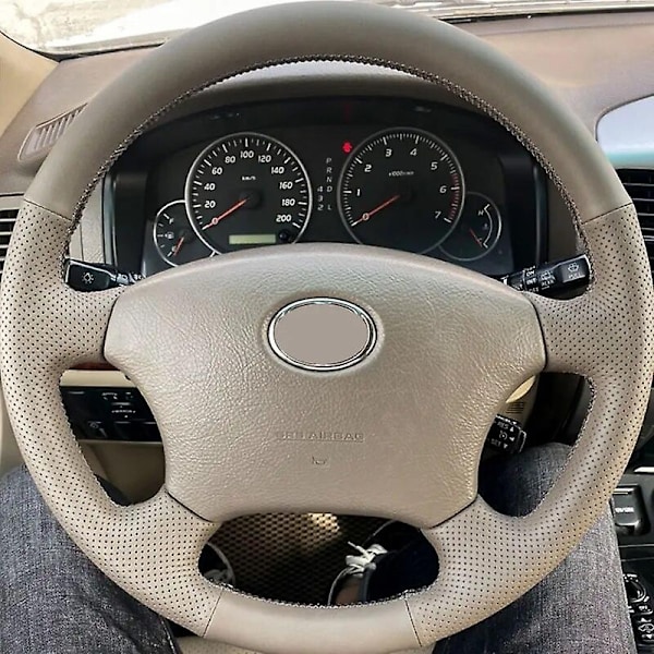 Bilstylingsrattöverdrag för Toyota Land Prado 120 2003-2007 Tacoma 2005-2011 4Runner Hilux 2009-2011 LS400 1995 GX GX470 Style-WELLNGS Beige