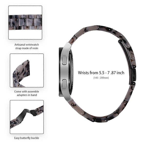 för Garmin Vivoactive 4 Ersättningsarmband 22mm Vattentätt Resin Klockarmband - Bläckgrå-WELLNGS Ink Grey