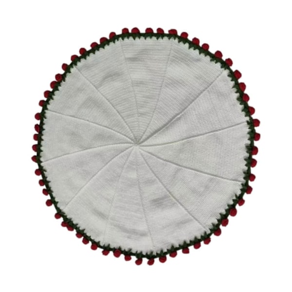 Bouquet Tæppe Hæklesæt Hæklestartersæt til Bouquet Gave Håndværk Håndlavet DIY Håndværk Strikkesæt til Entusiaster Voksne-WELLNGS White Red Rose
