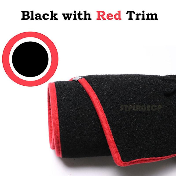 Antislip instrumentpanelsskydd för Toyota Prius 30 2010~2015, solskydd, matta, biltillbehör 2014 2013 2012-WELLNGS Left Hand Drive Red Edge