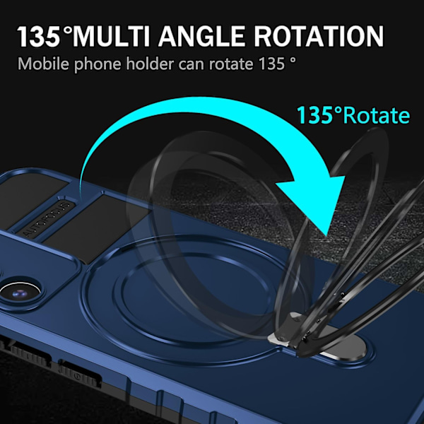 Samsung Galaxy S22+ 5G -jalustakotelo, PC+TPU-puhelinkotelo, yhteensopiva MagSafen kanssa - WELLNGS Blue