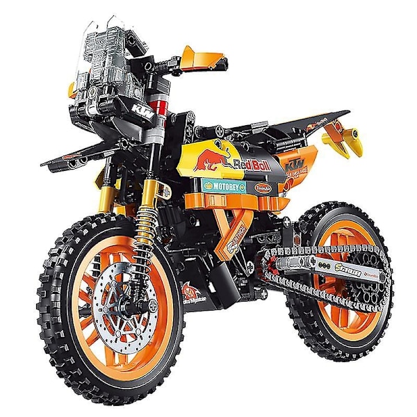 1:8 Tekninen huipputekninen moottoripyörä Motocross Crf -malli Rakennuspalikat Maastoauto Moto Moc -palikat Lahjat Diy Lelut Lapset Pojat-WELLNGS 565PCS