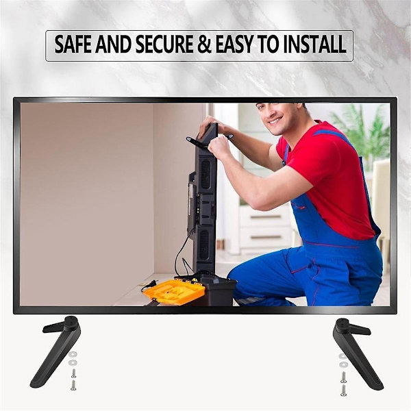 Universal TV-stativ, bordplade TV-stativ base-erstatning, TV-base piedestal fødder TV-stativ monteringsben-WELLNGS