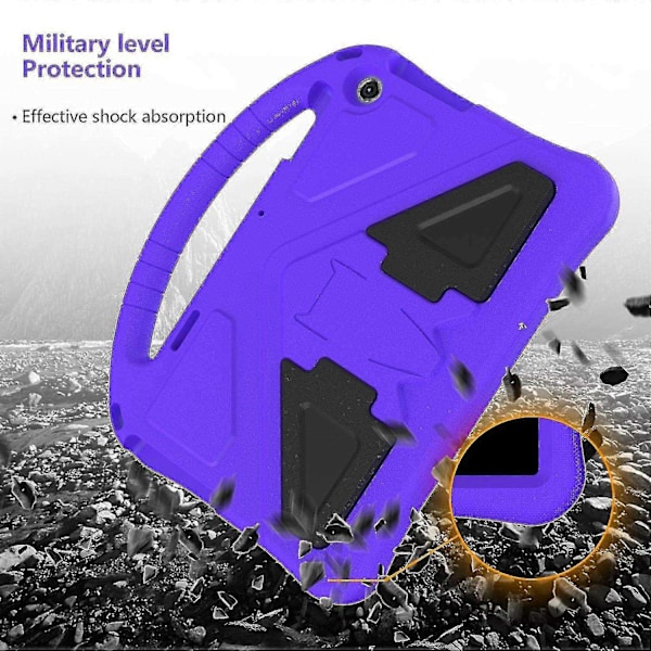 For Lenovo Tab M10 (3. generasjon) Nettbrettdeksel Barn Eva Robust Støtsikkert Nettbrettdeksel Konvertibelt H-WELLNGS Purple
