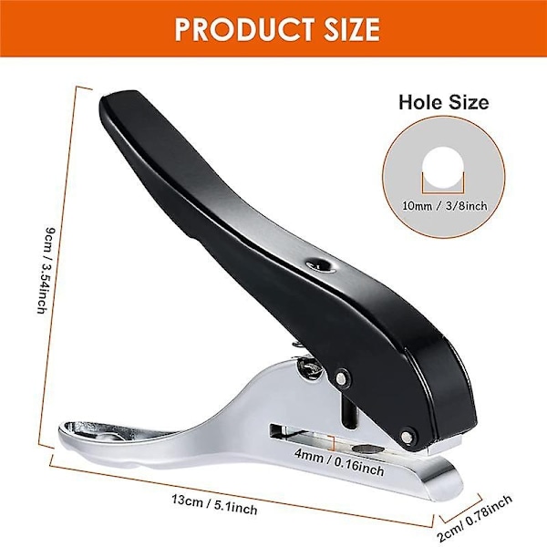 Hole Punch 3/8" - 10mm Single Hole Hole Punch, Heavy Duty Hole Punch Single, Portable Handheld Long Hole Hole Punch-WELLNGS