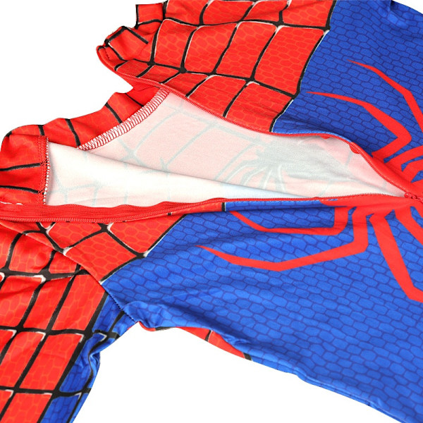 MARVEL Comics Spiderman -asu lapsille Halloween-roolipeliin, haalari, vartaloasu, klassinen Spiderman-poikien cosplay-asu 160 (150-160cm)-WELLNGS 160(150-160cm) Movie