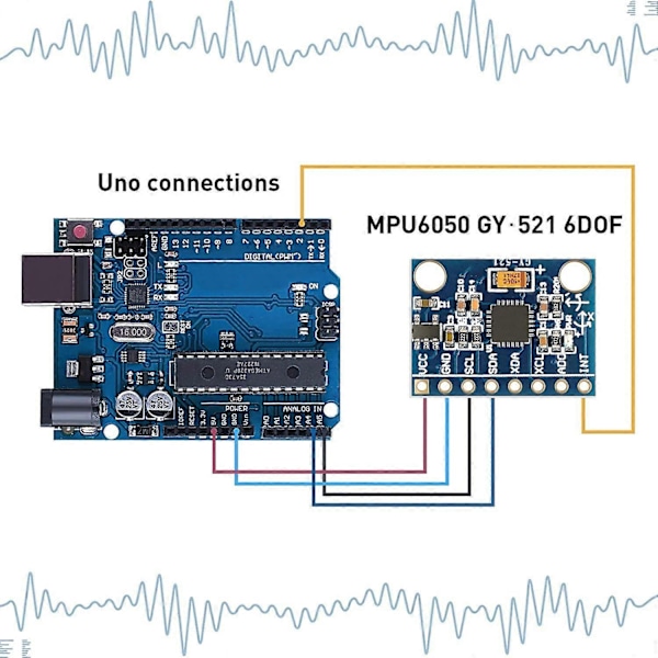 10 stycken -521 MPU-6050 MPU6050 modul, 3-axlig accelerometer 6 DOF gyroskopsensor modulkit 16 B-WELLNGS