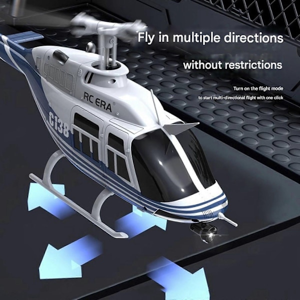 Kompatibel med RC ERA C138 Bell 206 1:33 Barometer Fast Höjd 3D Flygplan Helikoptercd-WELLNGS Blue A
