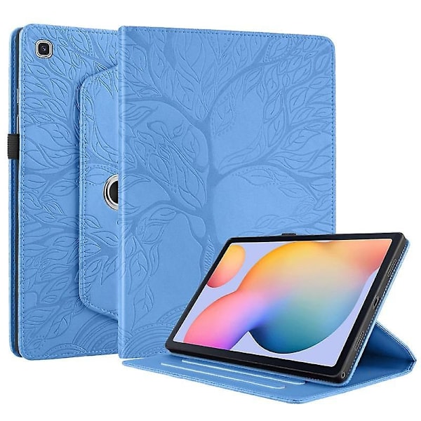 Nytt roterande Samsung-fodral för Galaxy Tab S6 Lite 2022/2020 10,4 tum SM-P610/P613/P615/P619-360 Degr-WELLNGS Light blue