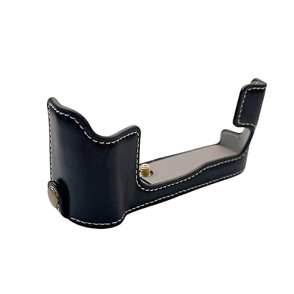 Fujifilm X-T30II X-T30 X-T20 X-T10 PU-läder kamerabottomskydd Anti-scratch Halv kroppsskydd med batterilucka - Svart Black