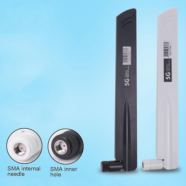 2 stk. 3G 4G 5G antenne 600-6000MHz 18dBi forstærkning SMA han til trådløst netværkskort Wifi router højt signal(C)-WELLNGS