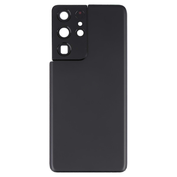 [Uusi] Yhteensopiva Samsung Galaxy S21 Ultra 5G:n kanssa Akun takakansi ja kameran linssinsuojus - WELLNGS Black