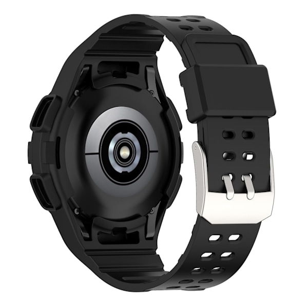 Til Samsung Galaxy Watch4 Classic 46mm Rem Justerbar Rem med Integreret Etui - WELLNGS Black Style C Samsung Galaxy Watch4