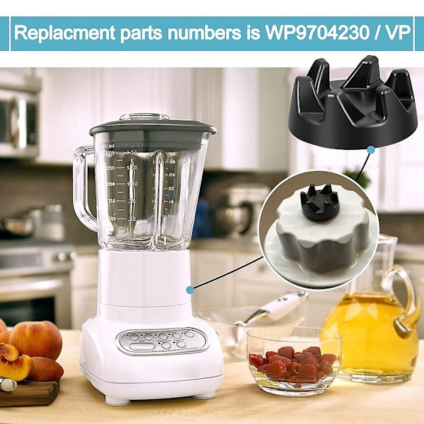 9704230 Blenderkoppling Reservdelar för Kitchenaid, 4-bladig Blenderblad och Blenderkoppling Wi-WELLNGS