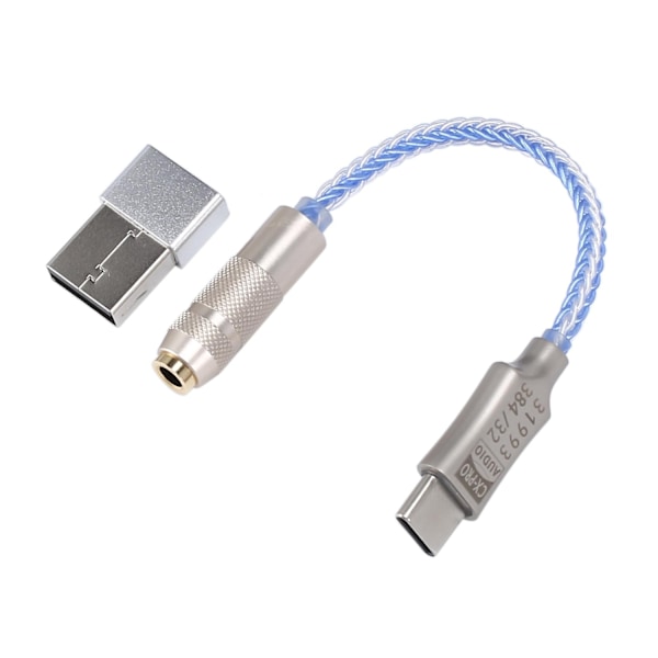 Cx31993 Usb Typ C Dac Hörlursförstärkare med 3,5 mm Utmatning Snr Avkodning Dac Ljudavkodningskabel för An-WELLNGS