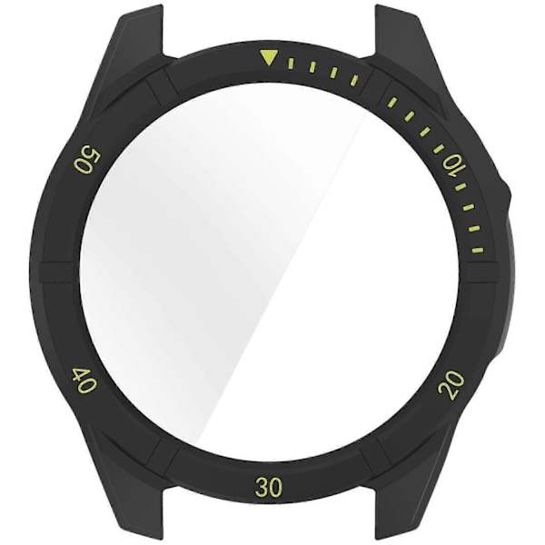Kompatibel med Garmin Fenix 8 51mm Klockfodral PC Ram Skydd med Härdat Glas Skärmskydd-WELLNGS Black Green