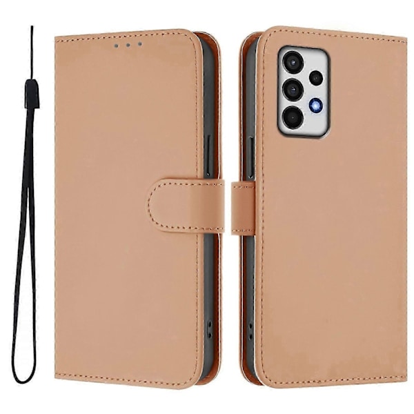Skin Feel PU-deksel Kompatibelt med Samsung Galaxy A52 4G / 5G / A52s 5G-WELLNGS Nude