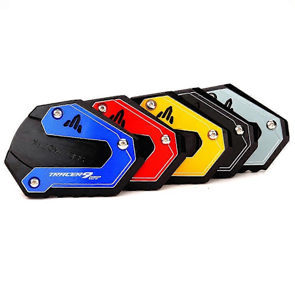 för Yamaha TRACER 9 GT 9GT Tracer9GT 2021-2023 2022 Motorcykeltillbehör Stödfotsplatta Sidostöd Förstorare DäckventilkåpaMotor-WELLNGS Blue 1