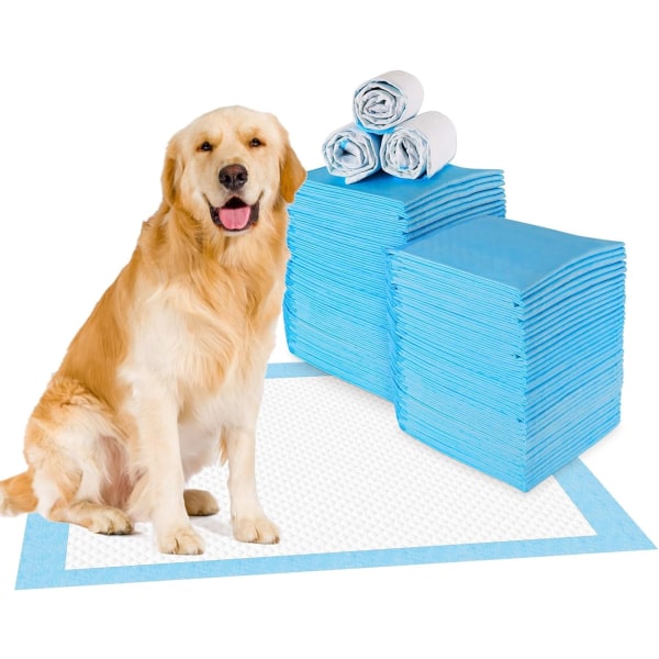 Pack of 100 Puppy Training Mats Absorbent Mat Waterproof Base Layer 44 x 32cm-WELLNGS