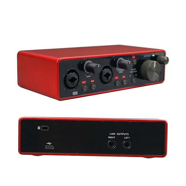 2i2 (3. generation) Professionelt lydinterface eksternt USB-lydkort lydhovedtelefonforstærker mikrofon Pr-WELLNGS