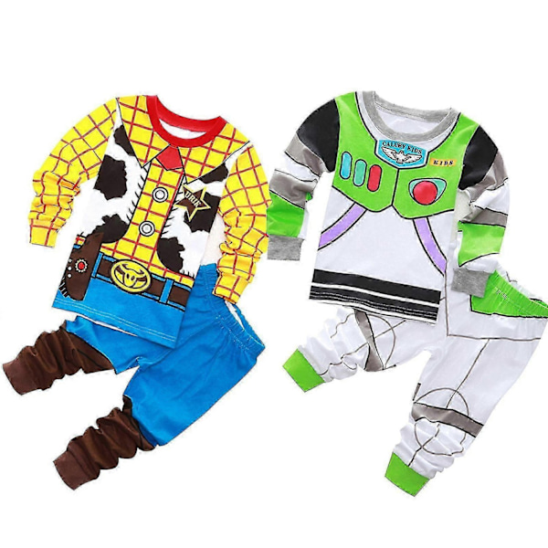 Barnpyjamas för pojkar Toy Story Buzz Lightyear Woody pyjamas set pyjamas sovkläder set flera storlekar tillgängliga-WELLNGS Buzz Lightyear 4-5 Years
