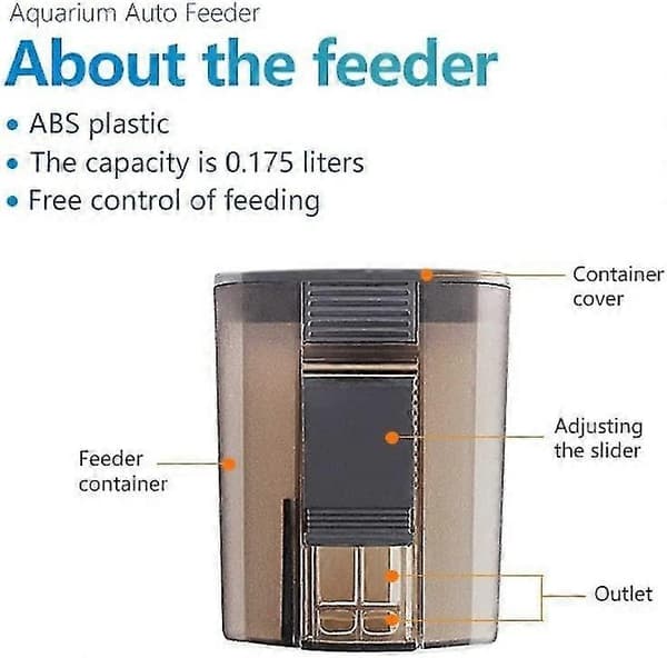 Akvarieautomatisk matare fiskmatare med automatisk timer akvariefiskfoder-WELLNGS