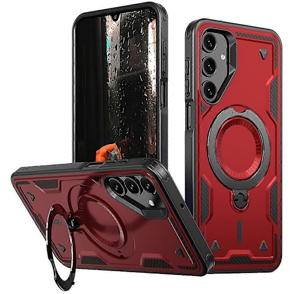 Til Samsung Galaxy A16 4G/5G mobiltelefon cover, kompatibel med MagSafe militær beskyttelse PC+TPU holder - WELLNGS Style D