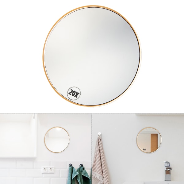 Højt forstørrende spejl Makeup Mirror 20X forstørrelsesspejl-WELLNGS 10X 15cm white