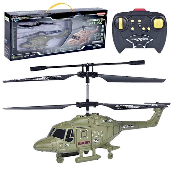 Kauko-ohjattava helikopteri, 3,5 kanavaa RC-drone LED-helikopterivalolla yöhön, 100% uusi - WELLNGS Green