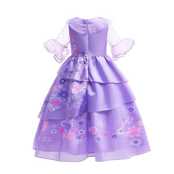 Blomster Encanto Kostyme Isabella Charm Kjole Jenter Prinsessekjole Fantasy Party Barnekostyme 2-WELLNGS 21 6T(Size 130)