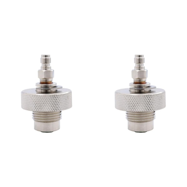 2X DIN Valve Filling Adapter for Diving Air Tools, 300 Bar, Male / Female, Stainless Steel-WELLNGS